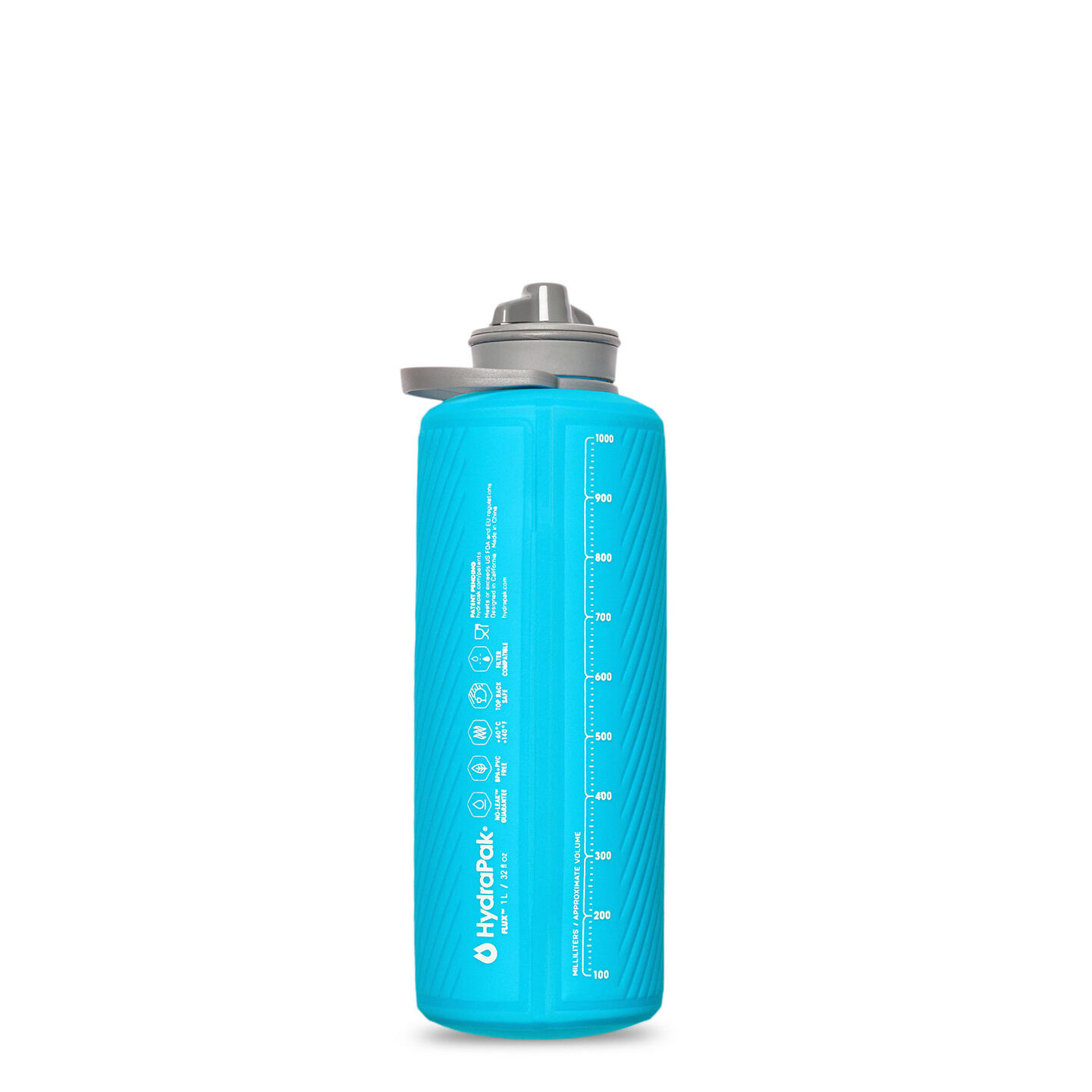 Flaske 1 liter Hydrapak Flux Bottle 1 liter MalibuBlue