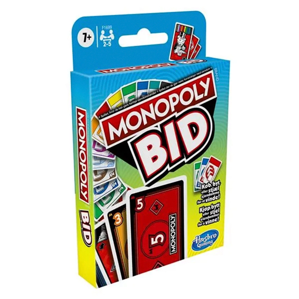 Monopol-kortstokk Hasbro Monopoly Bid